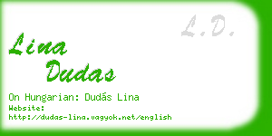 lina dudas business card